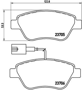 A.B.S. P 23 141 BREMBO Bremsbelagsatz, Scheibenbremse